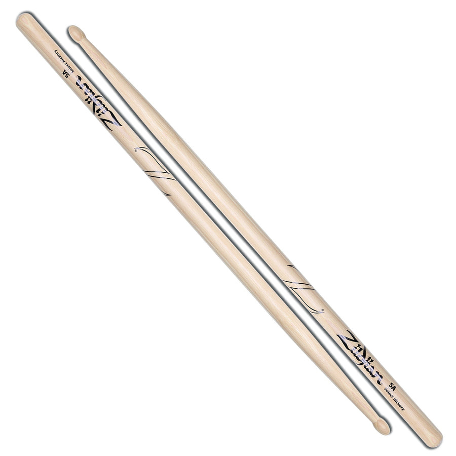 Zildjian 5A Z5A - pair of sticks, angled view