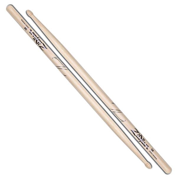 Zildjian 5A Z5A - pair of sticks, angled view