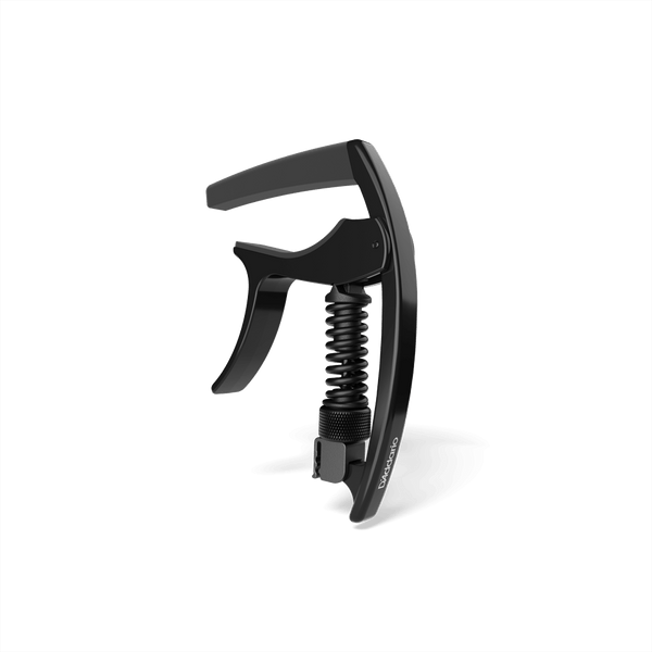 D'Addario NS Tri-Action Capo PW-CP-09 - black capo, front view